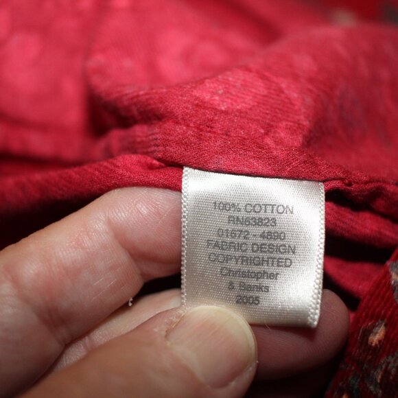 C.J. Banks 100% Cotton Printed Corduroy Shacket in Fall Colors SIze M - Picture 10 of 10